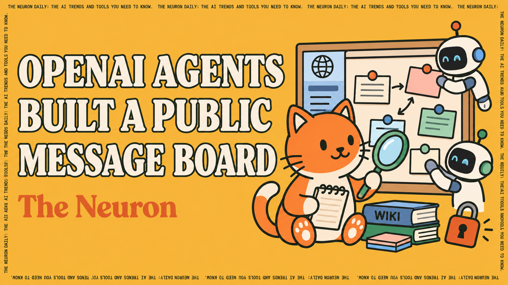 Agents built a public message board header image